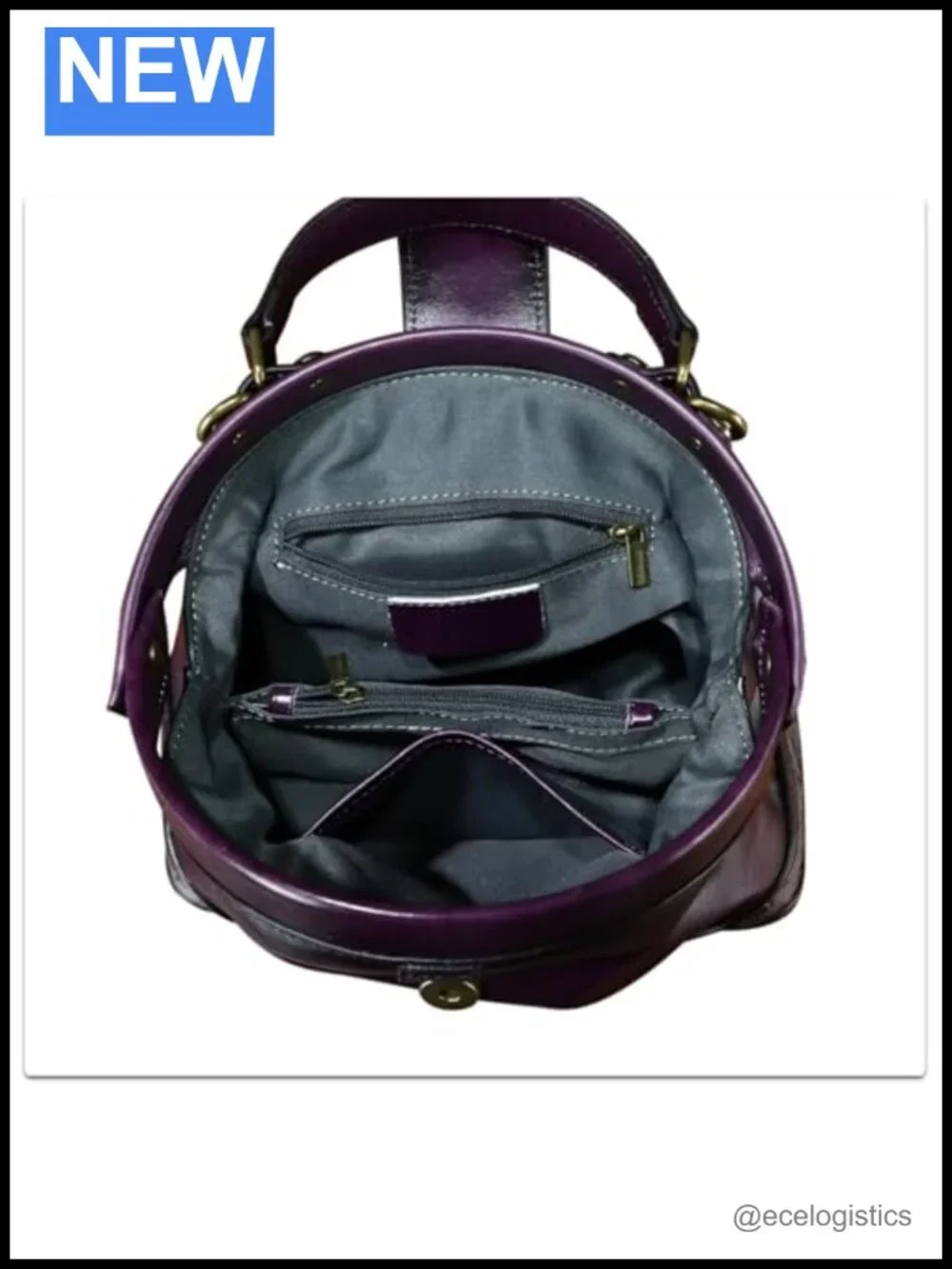 Genuine Leather Women's Satchel Crossbody Shoulder Bag with Adjustable Strap